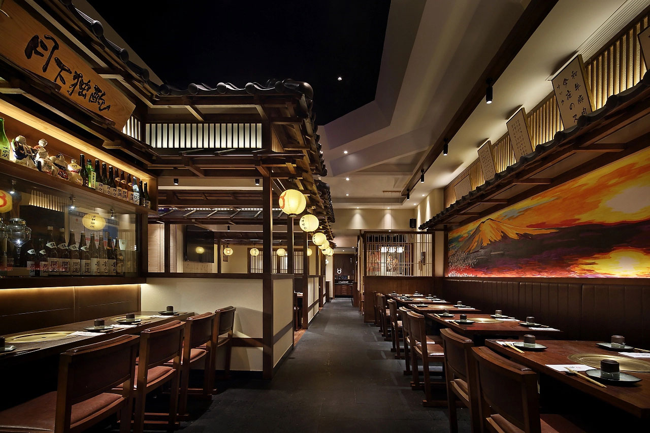 187平米郑州日料店装修设计效果图