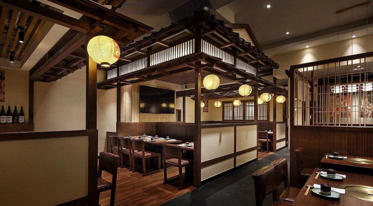 187平米郑州日料店装修设计效果图