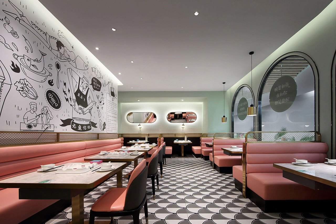 264平米酸菜鱼餐厅装修设计效果图