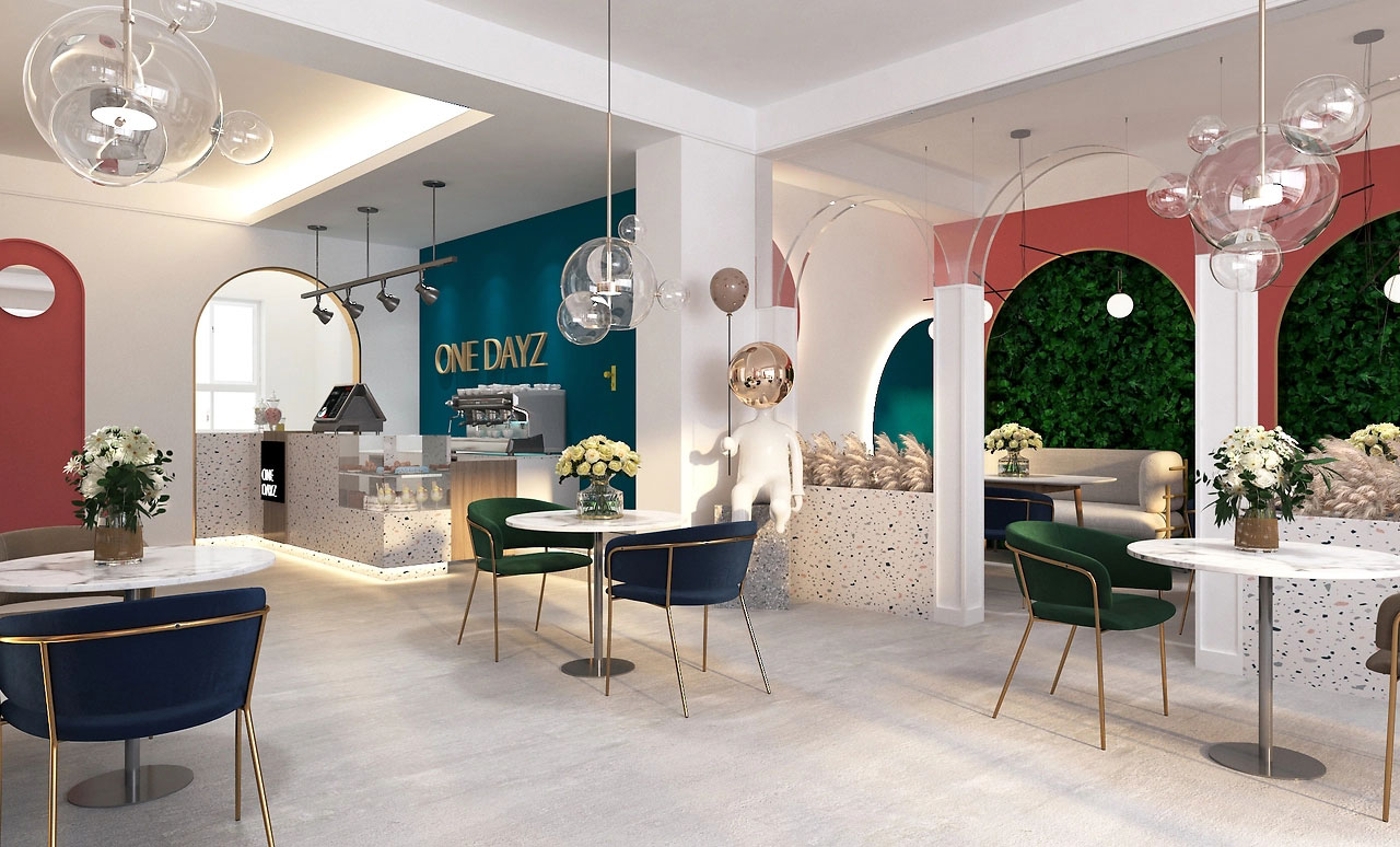 58平米郑州甜品店空间设计效果图