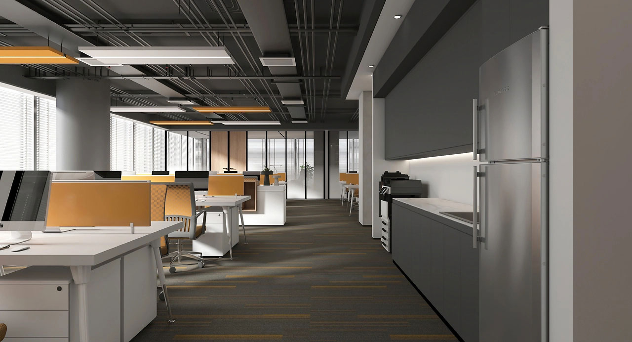 830平米现代办公空间设计装修效果图