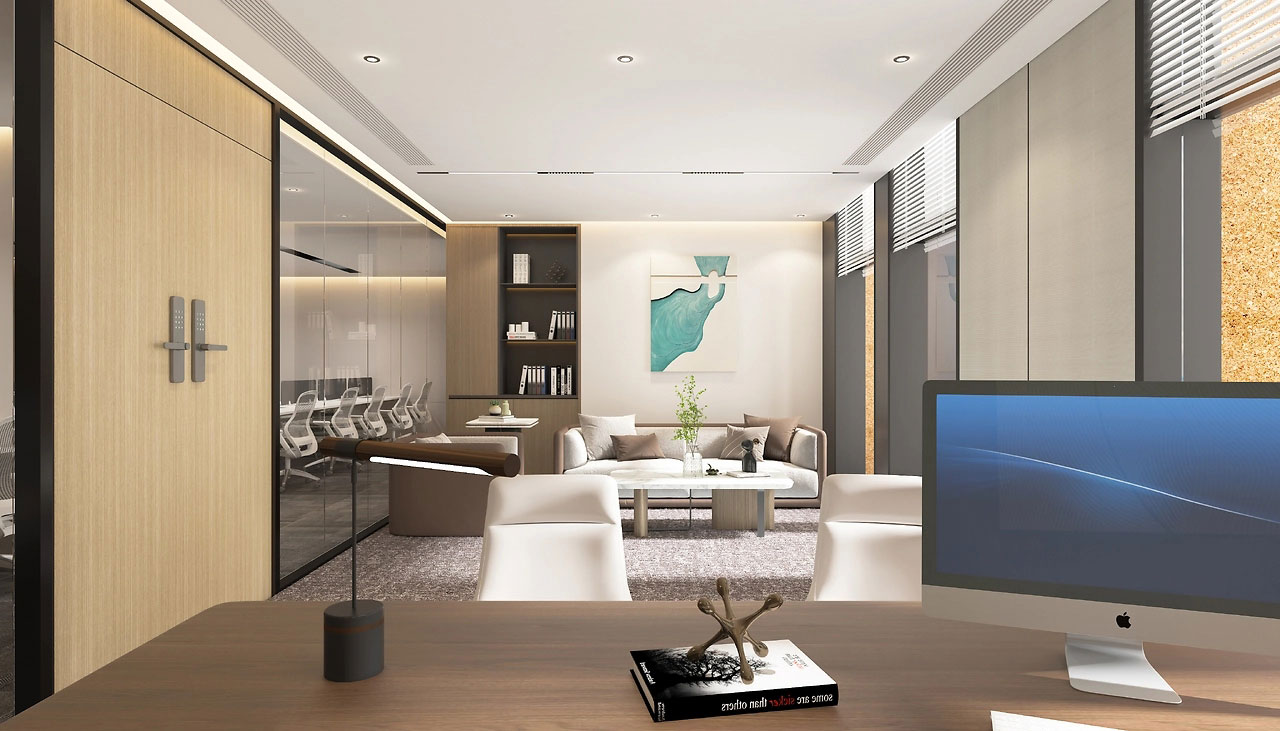 214平米郑州企业办公室装修效果图