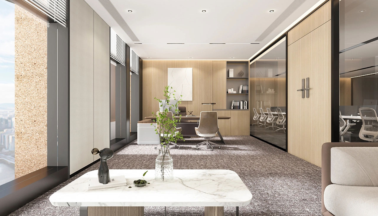 214平米郑州企业办公室装修效果图