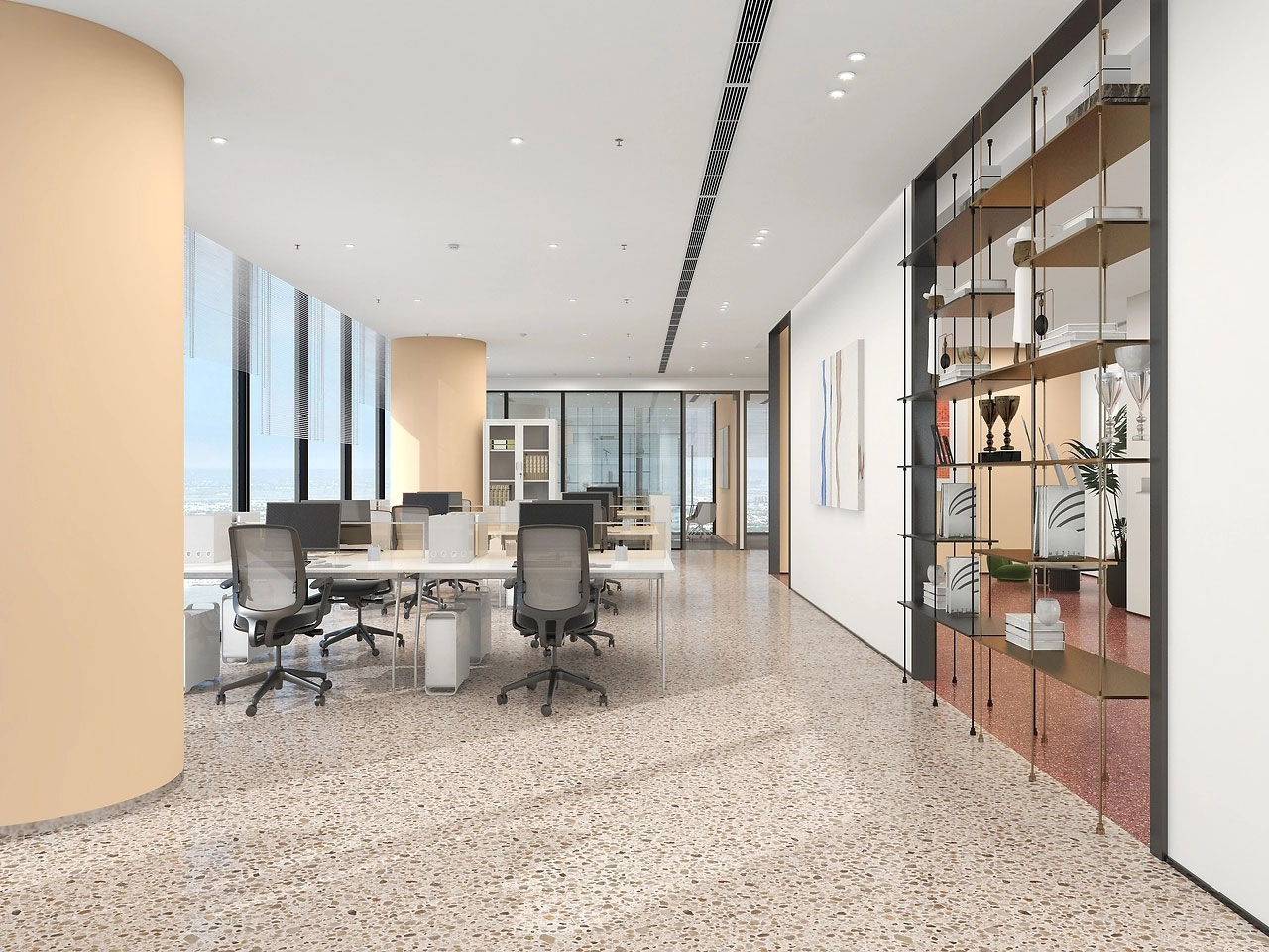 235平米办公室装修设计效果图