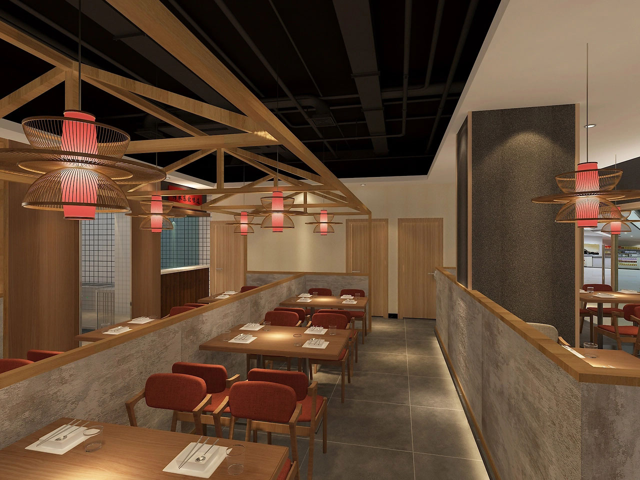 212平米东北菜馆装修设计效果图