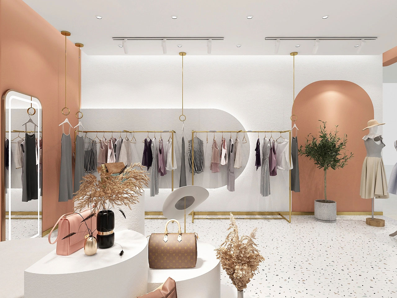 79平米郑州女装店面装修设计效果图