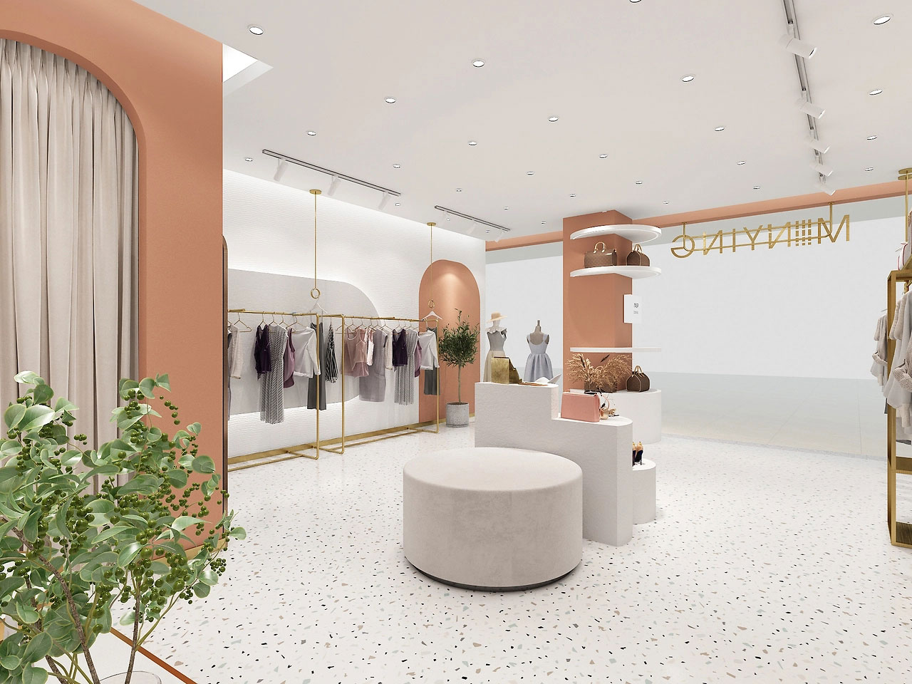 79平米郑州女装店面装修设计效果图