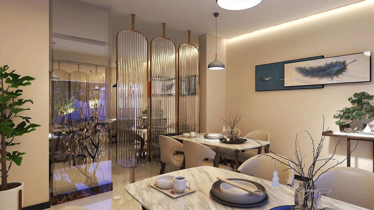 456平米中式餐厅装修设计效果图