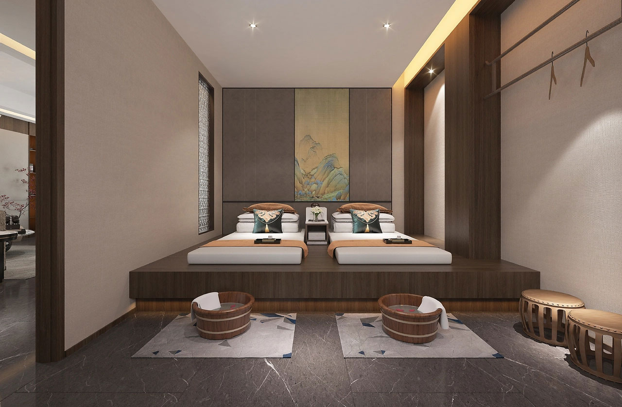 391平米郑州足浴店设计装修效果图