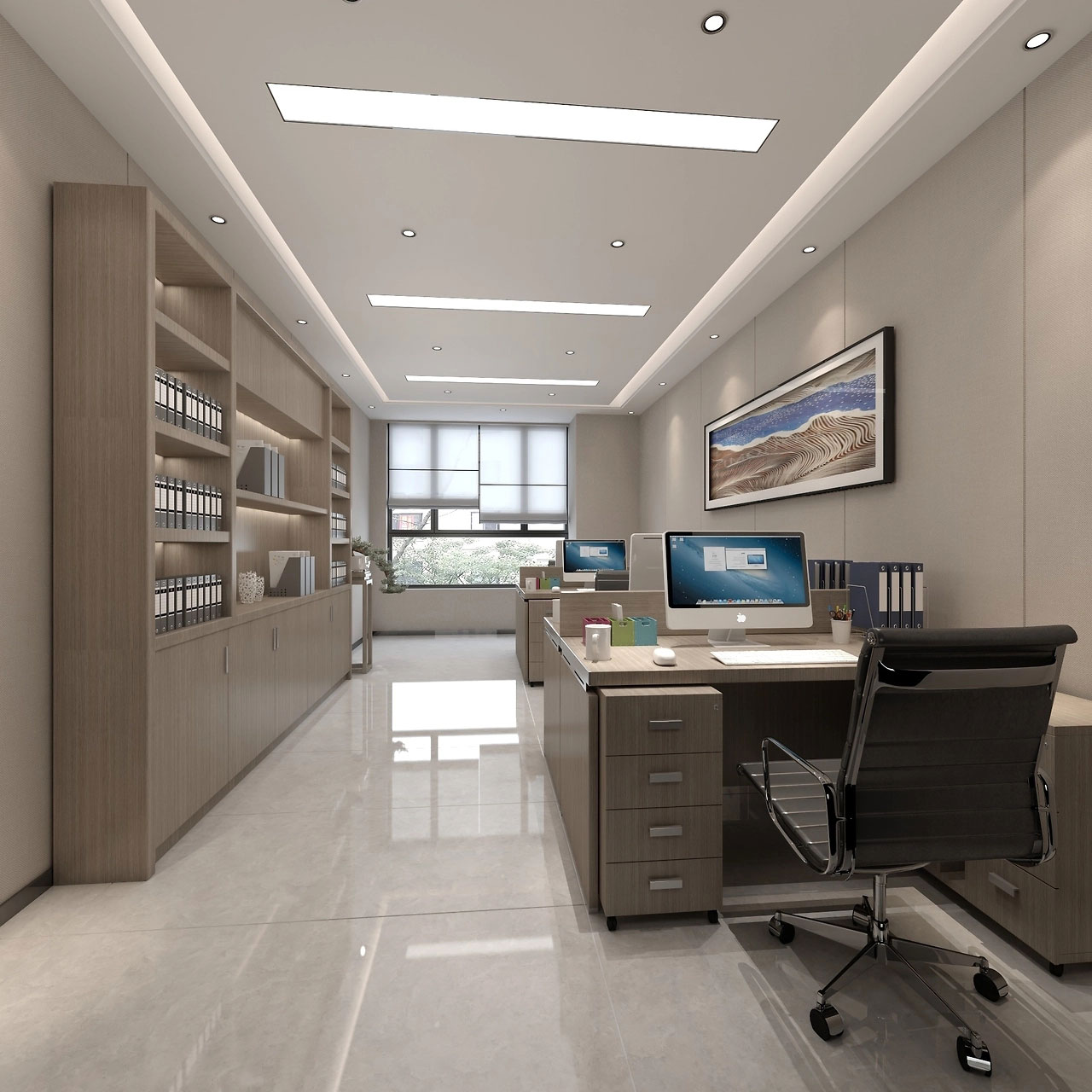 219平米建材科技办公室装修设计效果图