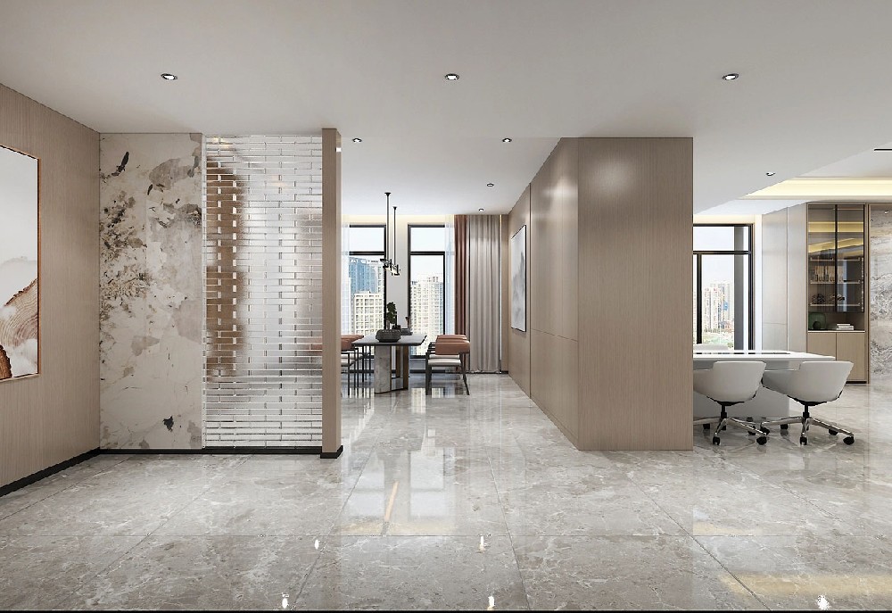 154平米董事长办公室装修设计效果图