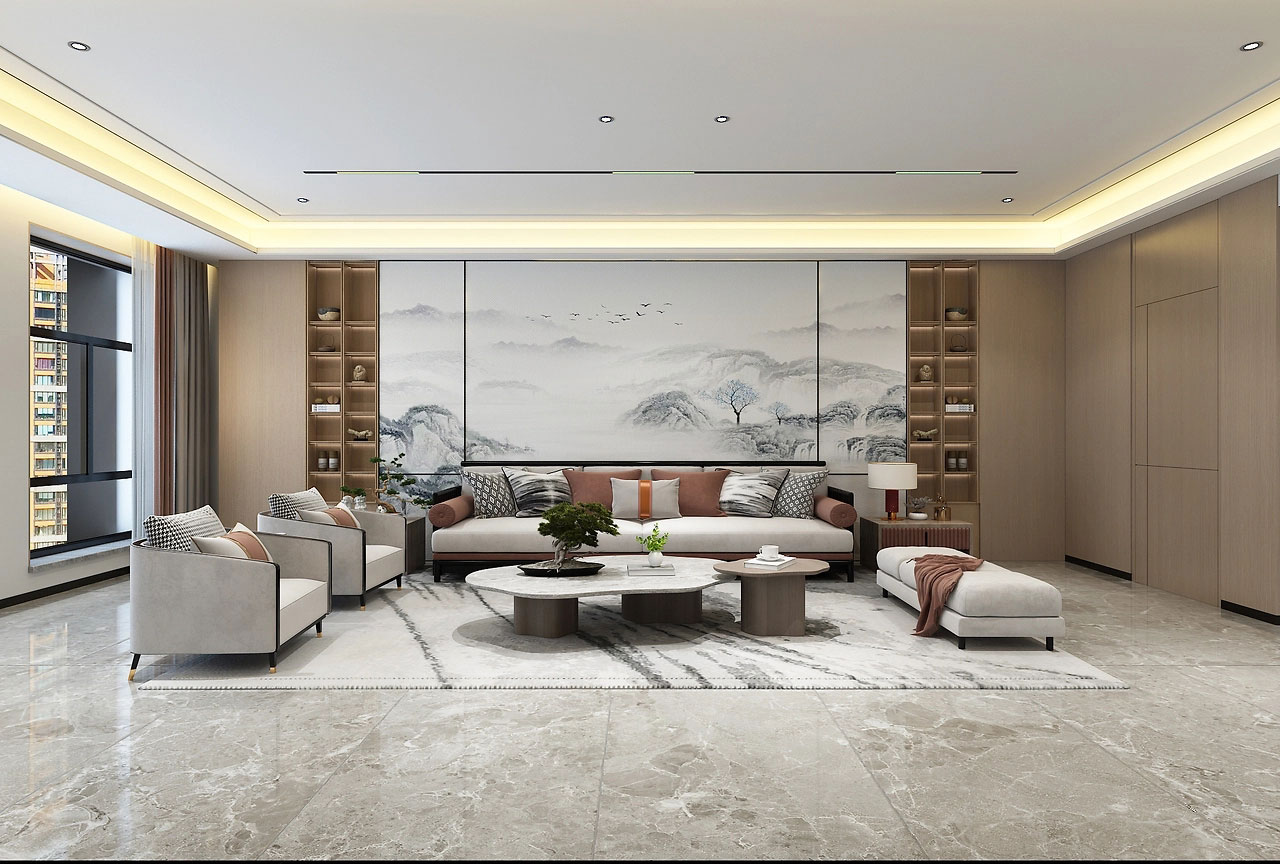 154平米董事长办公室装修设计效果图