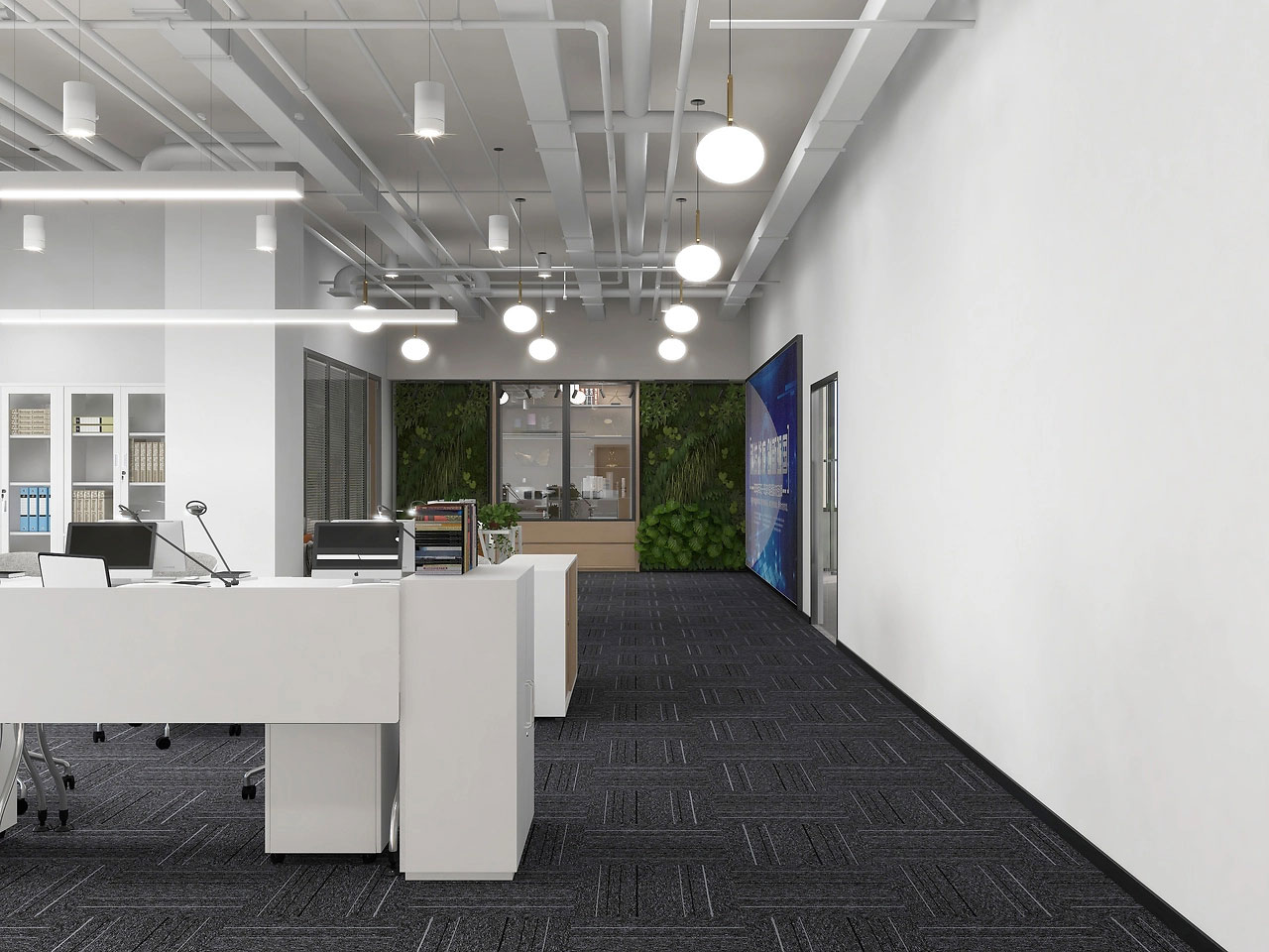 243平米郑州办公室装修施工效果图