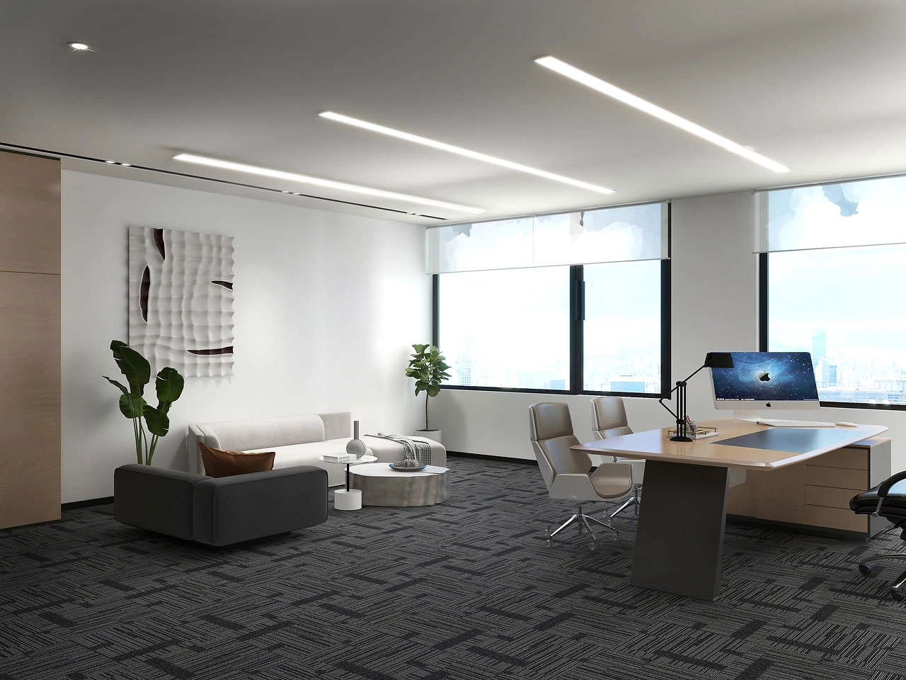 243平米郑州办公室装修施工效果图