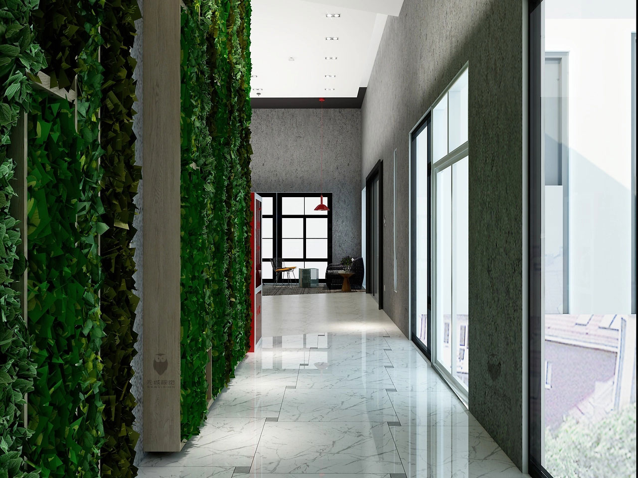 204平米郑州办公室装修设计效果图