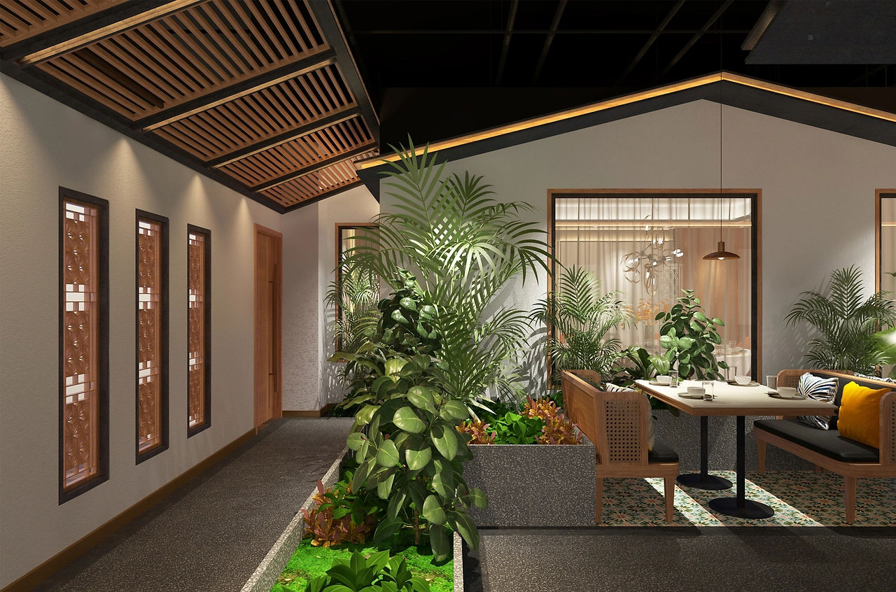 285平米郑州中餐厅装修设计效果图