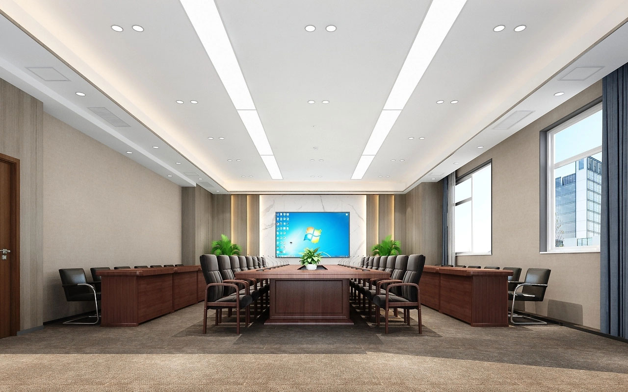 100平米郑州会议室改造设计效果图