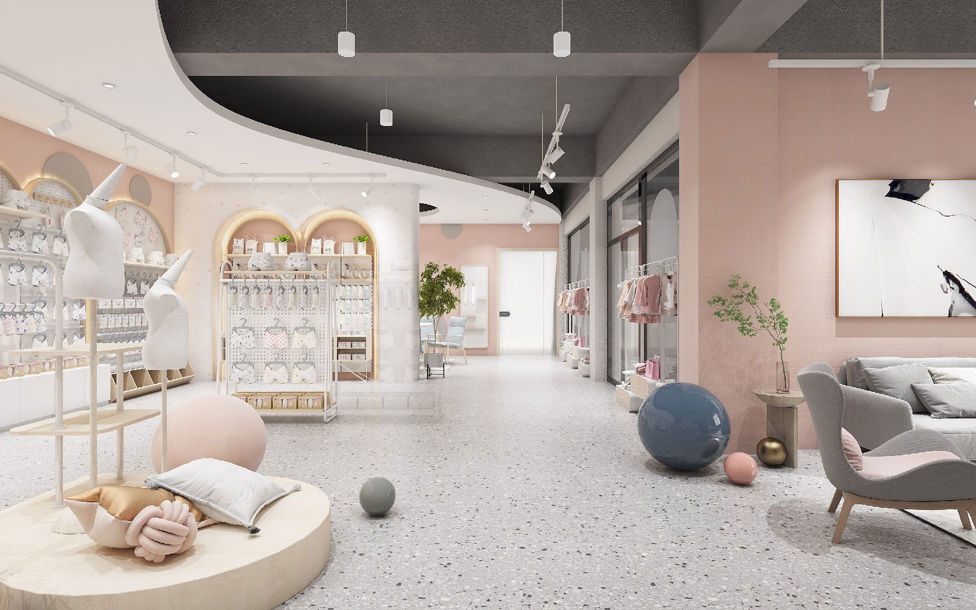 200平米郑州母婴店设计装修效果图