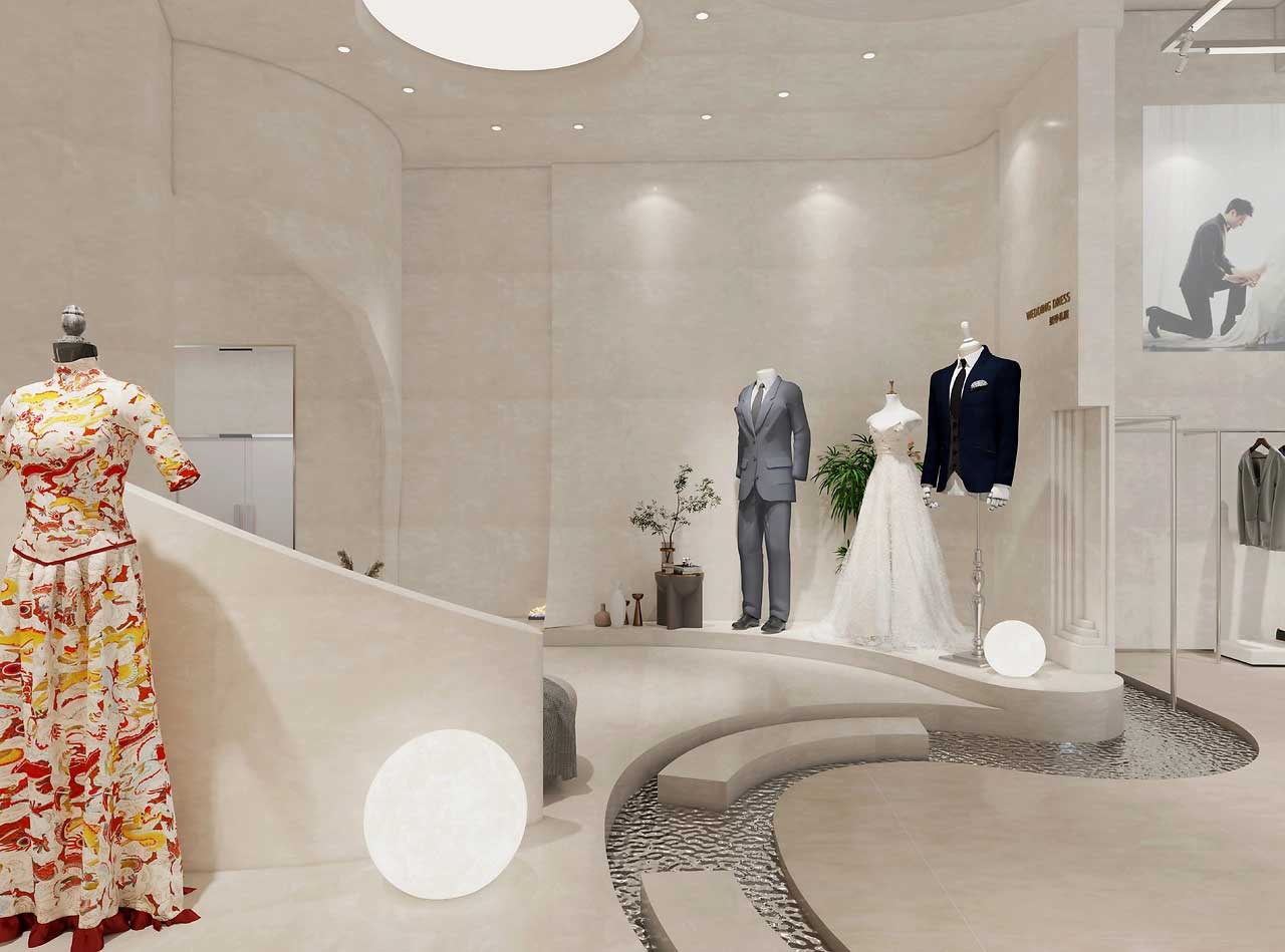 320平米郑州婚纱摄影店装修设计效果图