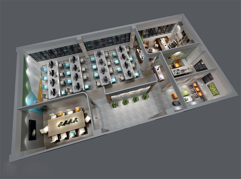 216平米郑州办公室设计装修效果图