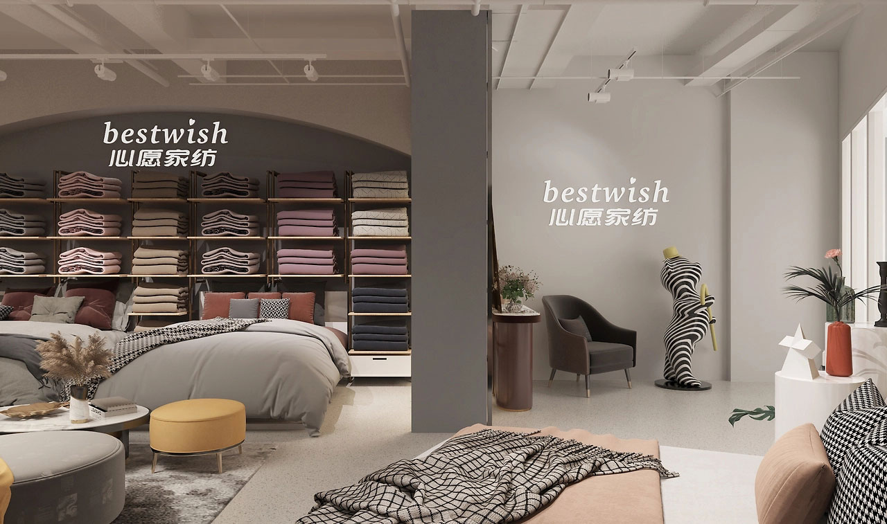 650平米郑州家纺店面装修设计效果图