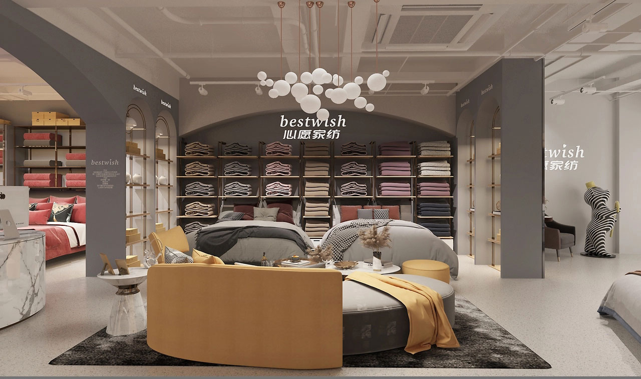 650平米郑州家纺店面装修设计效果图