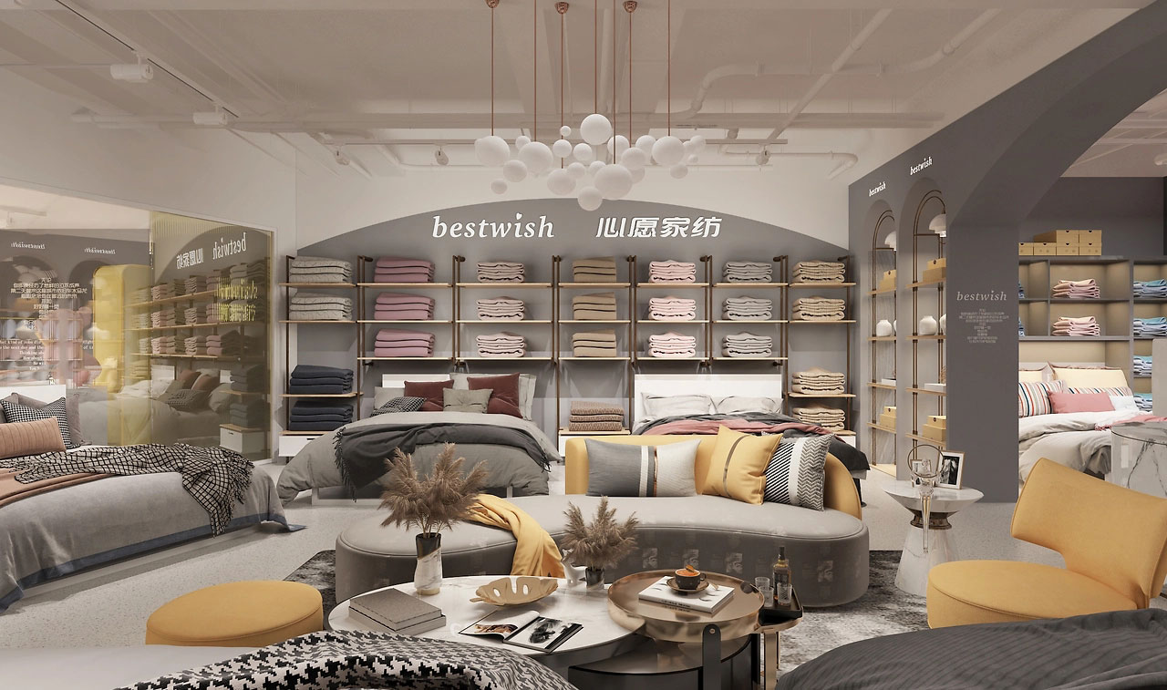650平米郑州家纺店面装修设计效果图