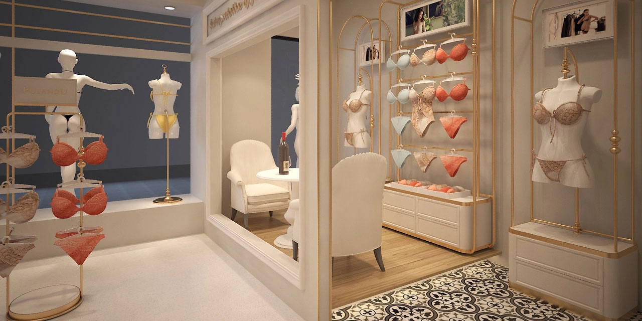 55平米郑州内衣店装修设计效果图