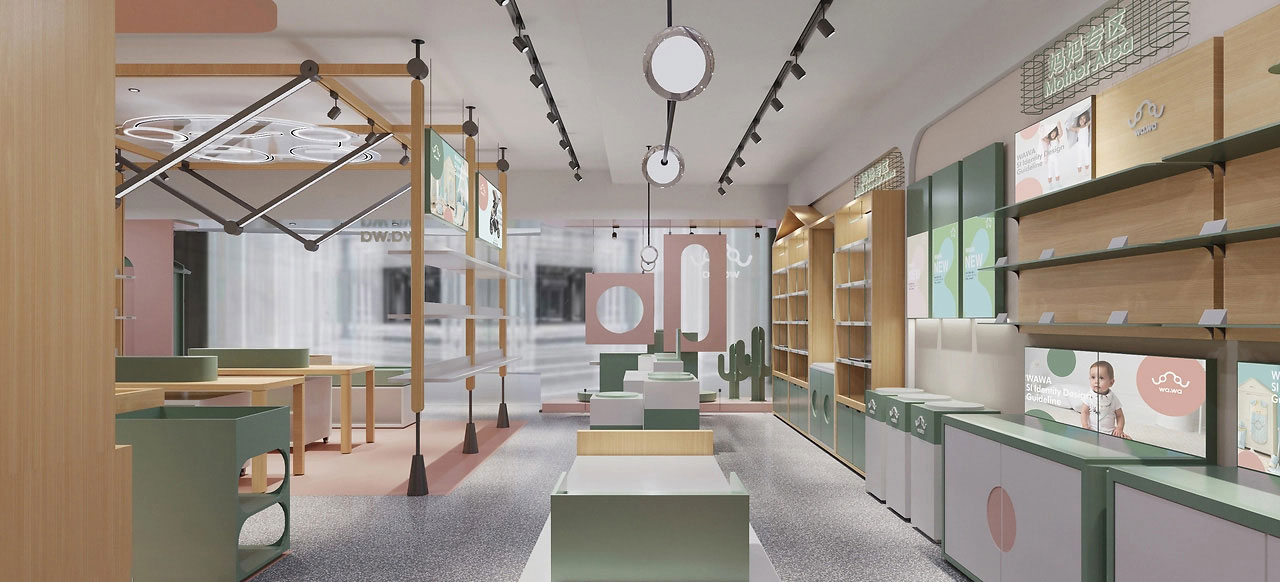 185平米郑州母婴店设计装修效果图