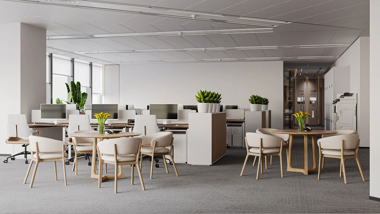 180平米办公室设计装修效果图