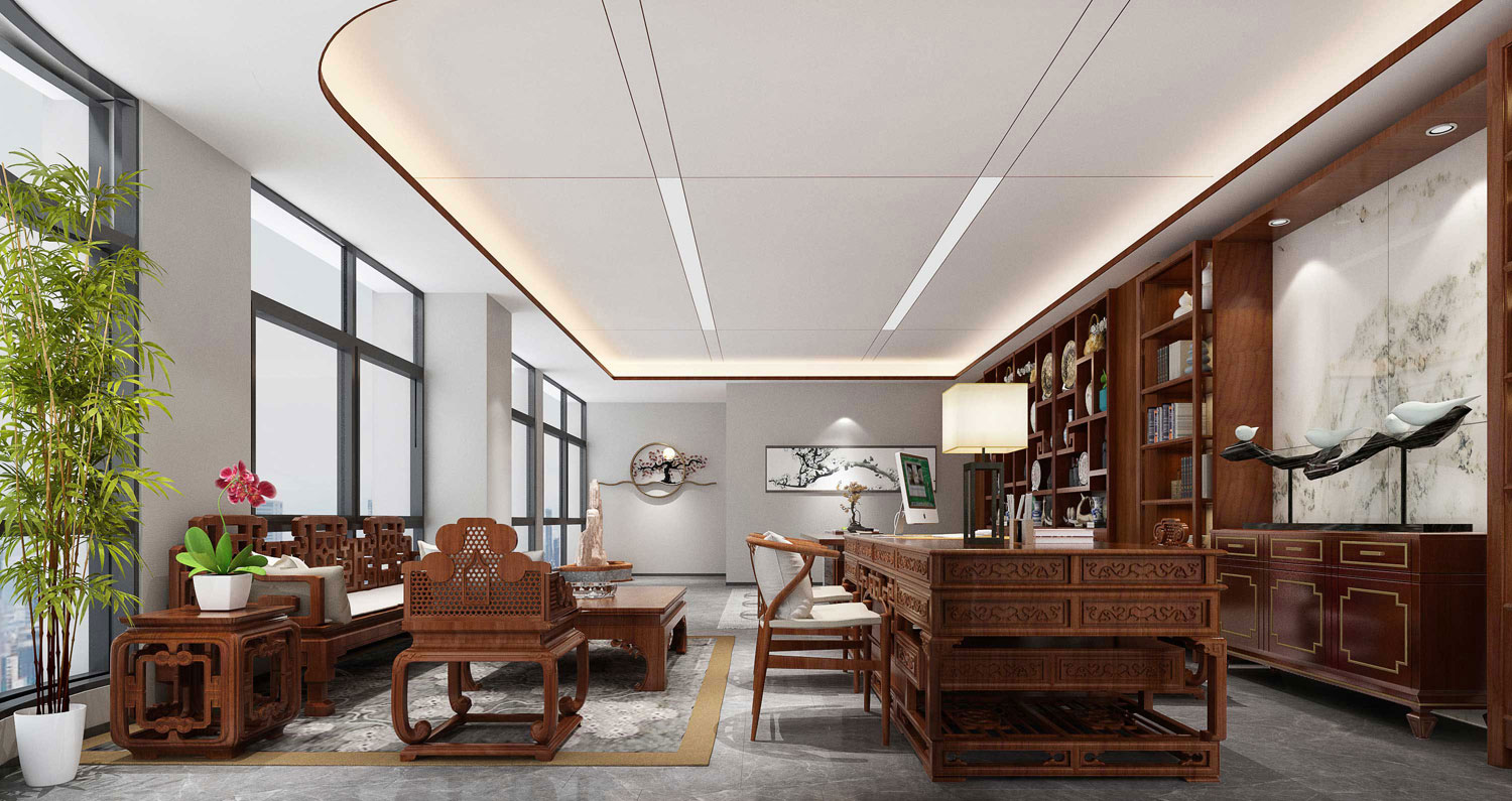 435平米郑州办公室装修设计效果图