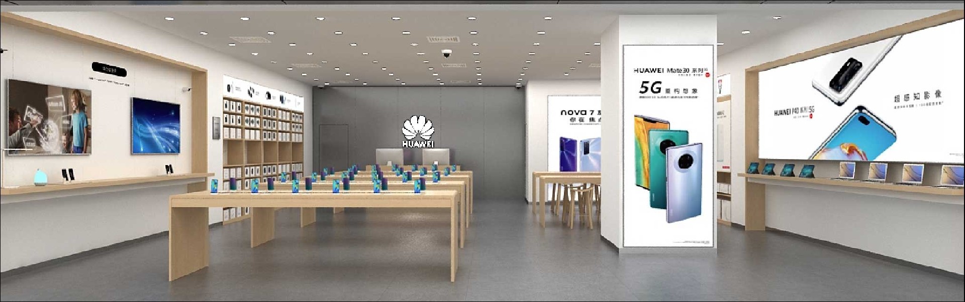 160平米华为手机店装修设计效果图