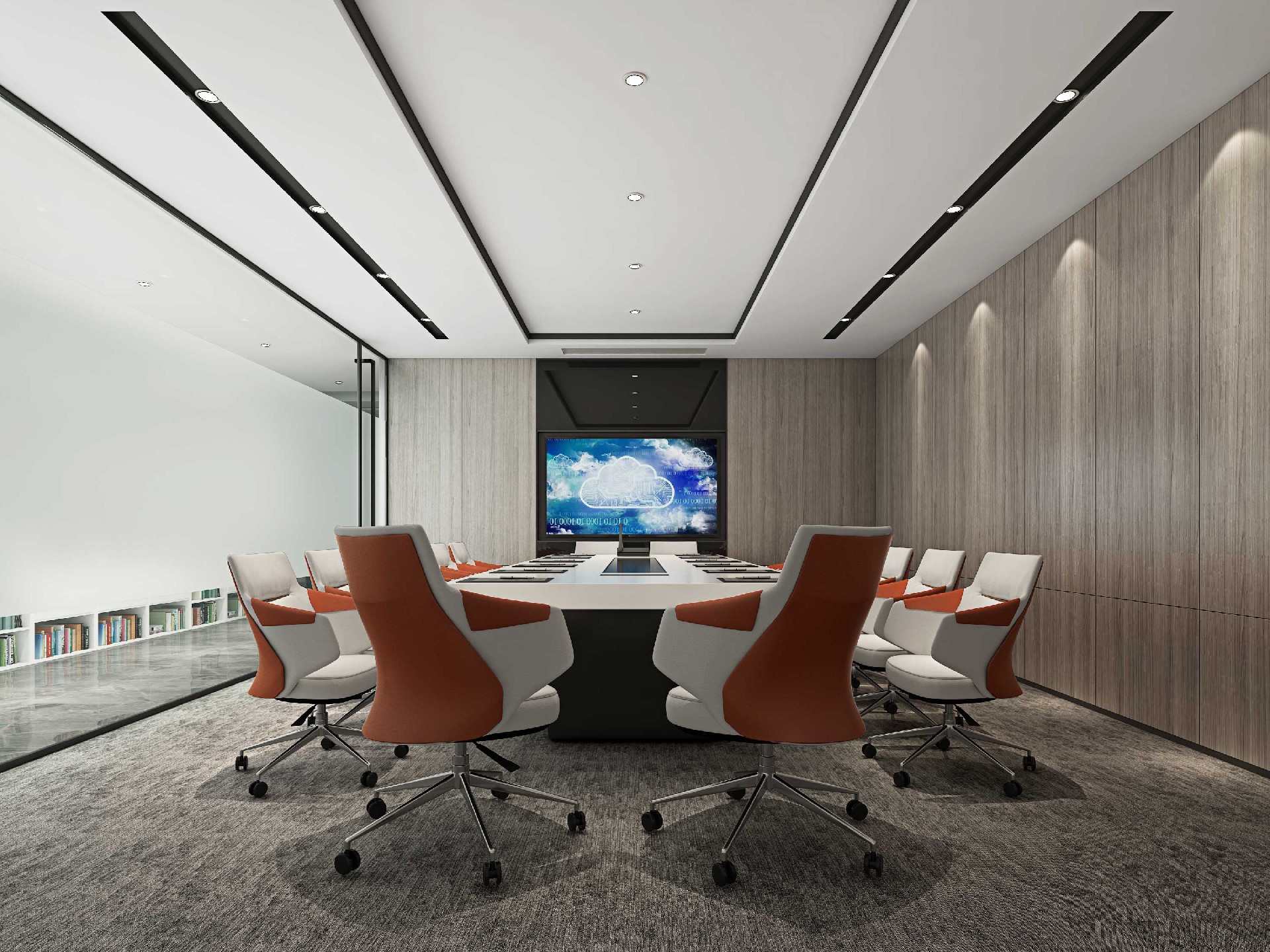 465平米科技公司办公室装修效果图