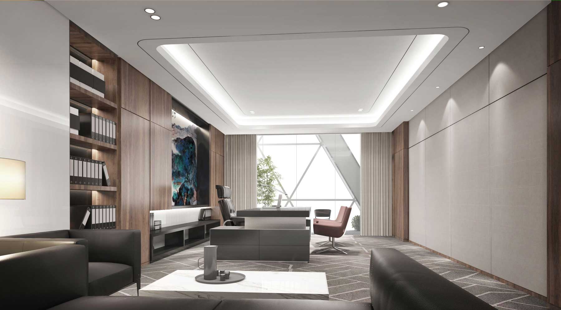 800㎡郑州办公室装修设计效果图