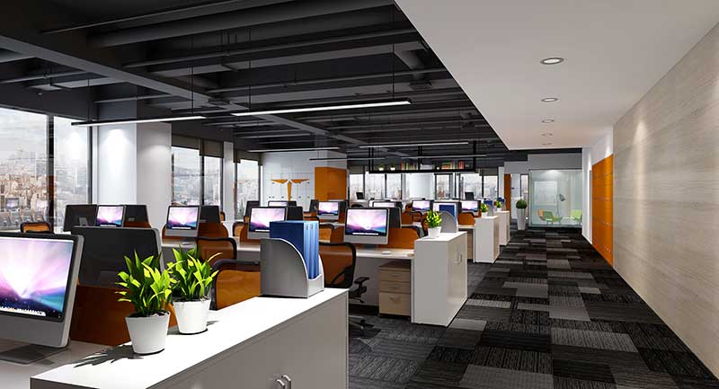 275平米郑州办公室装修施工效果图