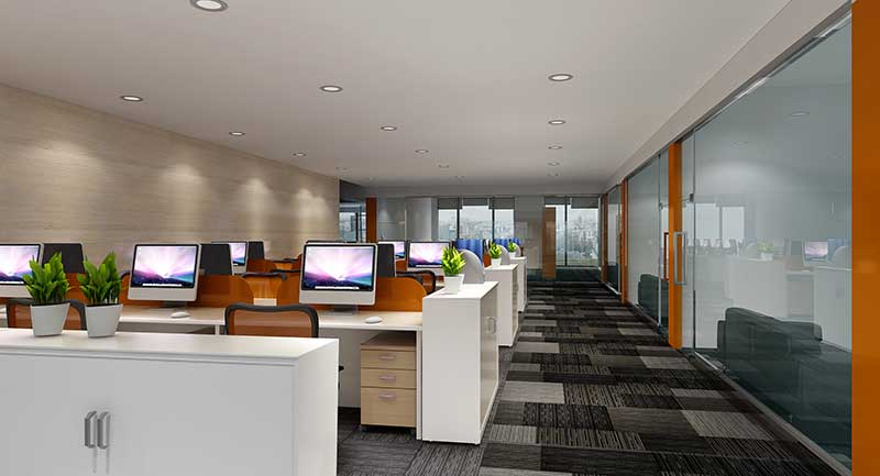 275平米郑州办公室装修施工效果图