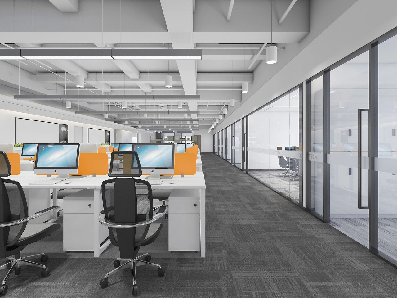 370平米郑州办公室装修施工效果图