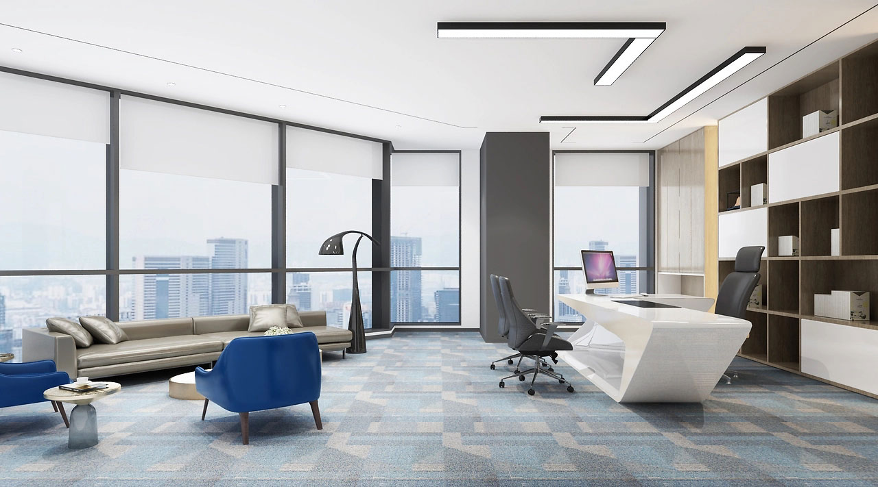 370平米郑州办公室装修施工效果图