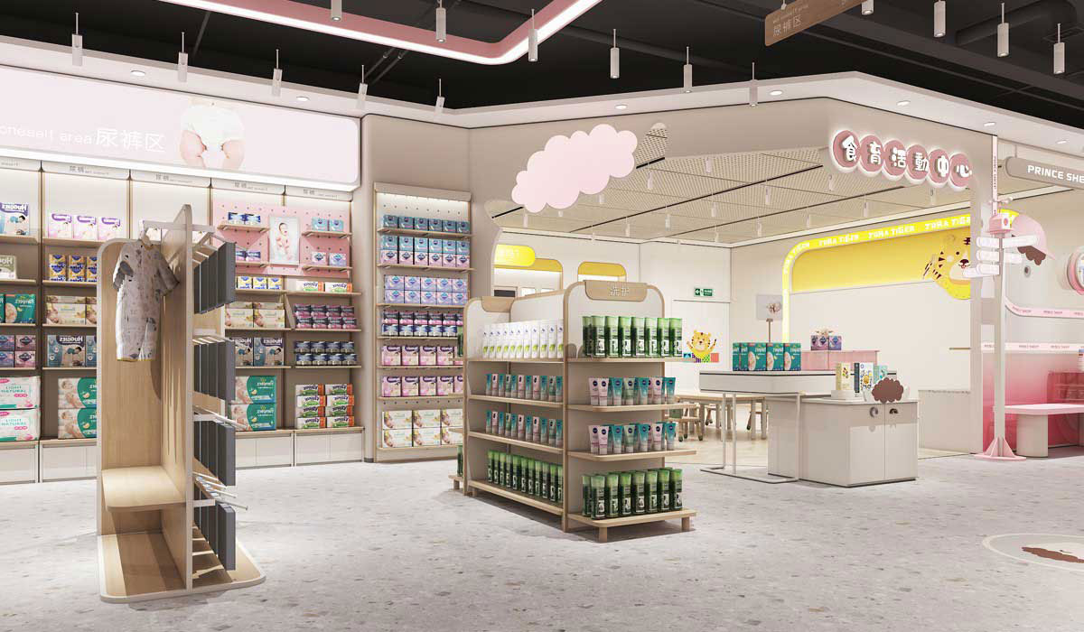 215平米郑州母婴用品店设计效果图