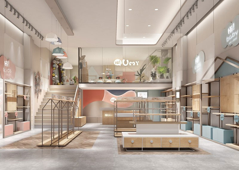 60平米郑州童装店面设计装修效果图