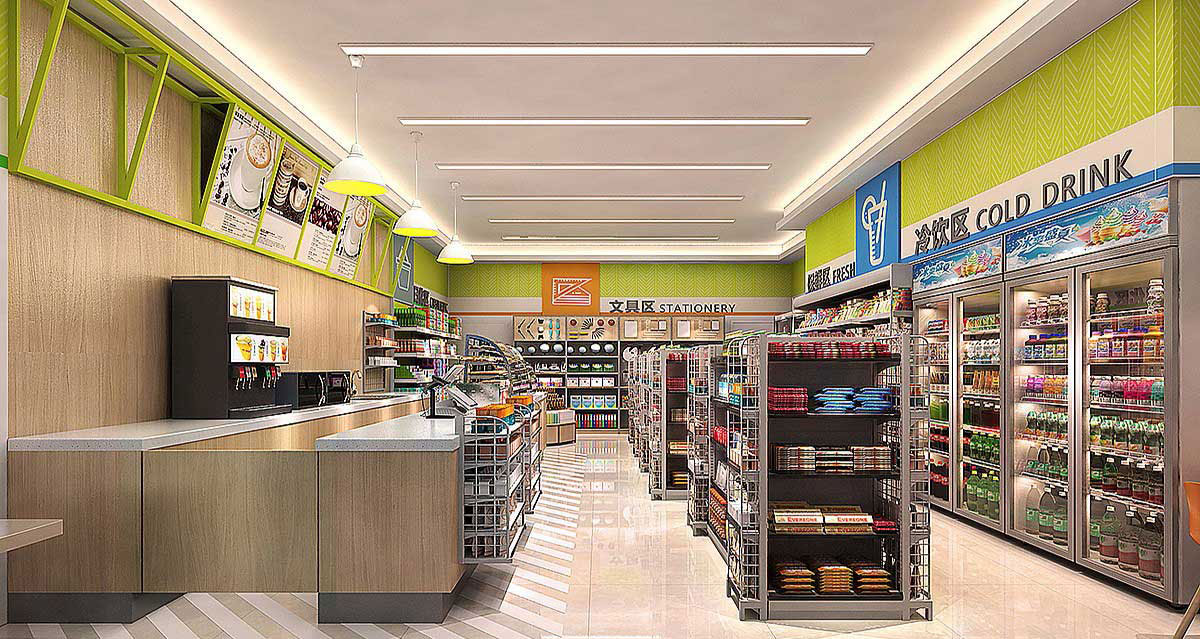 54平米郑州超市装修设计效果图