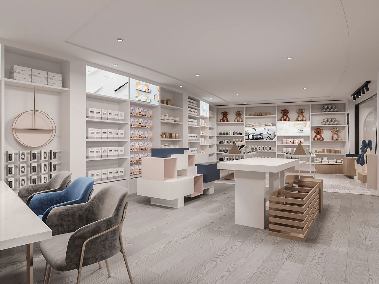 650平米直播基地办公室展厅设计效果图