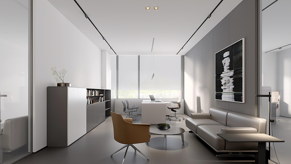 1200平米企业总部办公室设计效果图