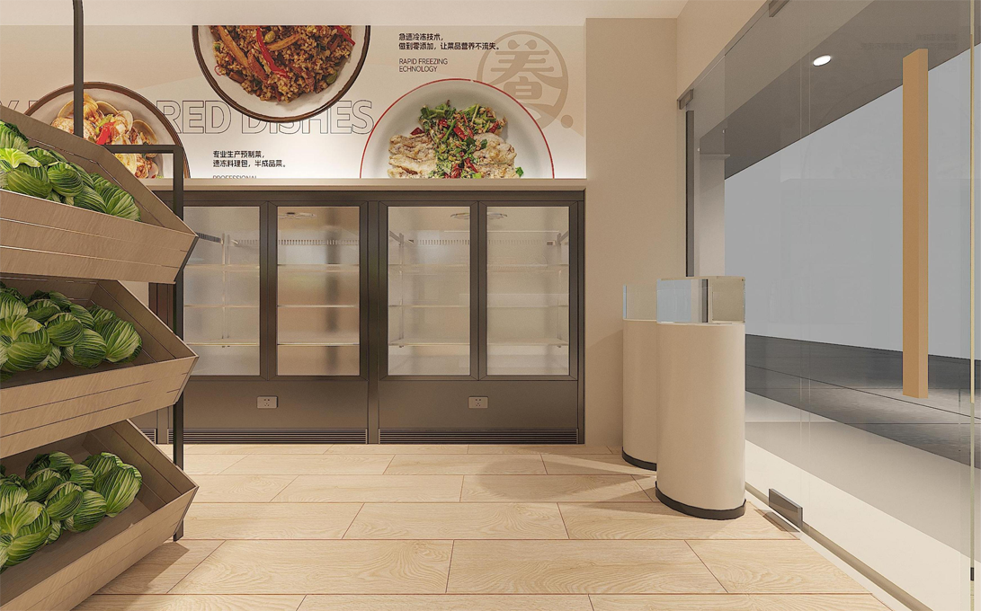 80平米郑州生鲜店面装修设计效果图