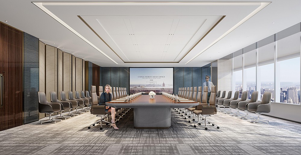 800㎡郑州企业办公室装修设计效果图