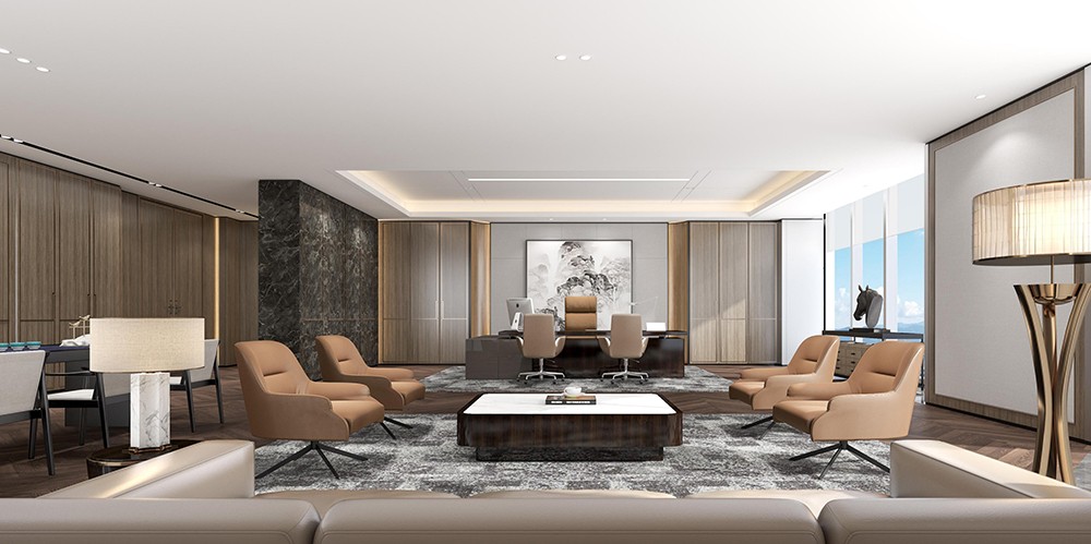 800㎡郑州企业办公室装修设计效果图