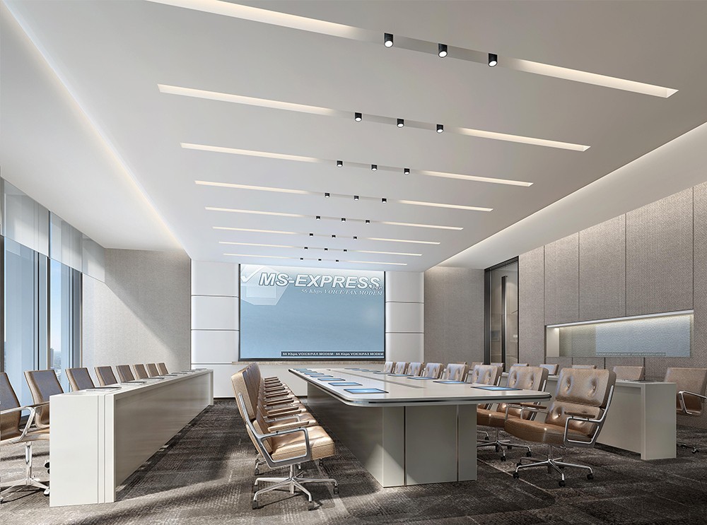 1300平米地产公司办公楼设计效果图