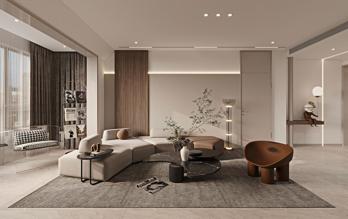 昌建翡翠苑137平米意式风格三居室装修效果图