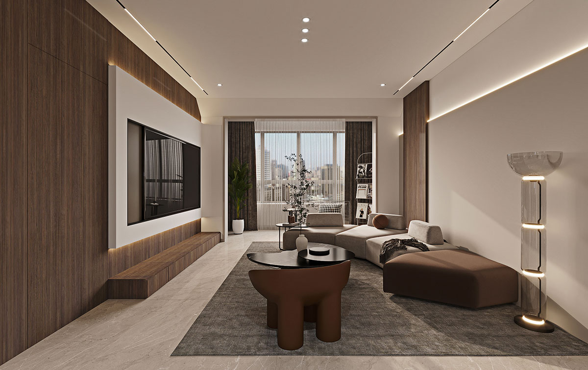 昌建翡翠苑137平米意式风格三居室装修效果图