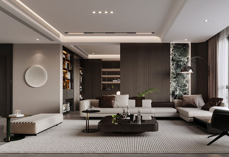 万科世曦135平米意式轻奢风四居室装修效果图